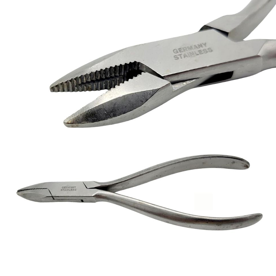 DePuy 2787-00 Flat Nose Pliers Stainless Steel 5mm Orthopedic 6"