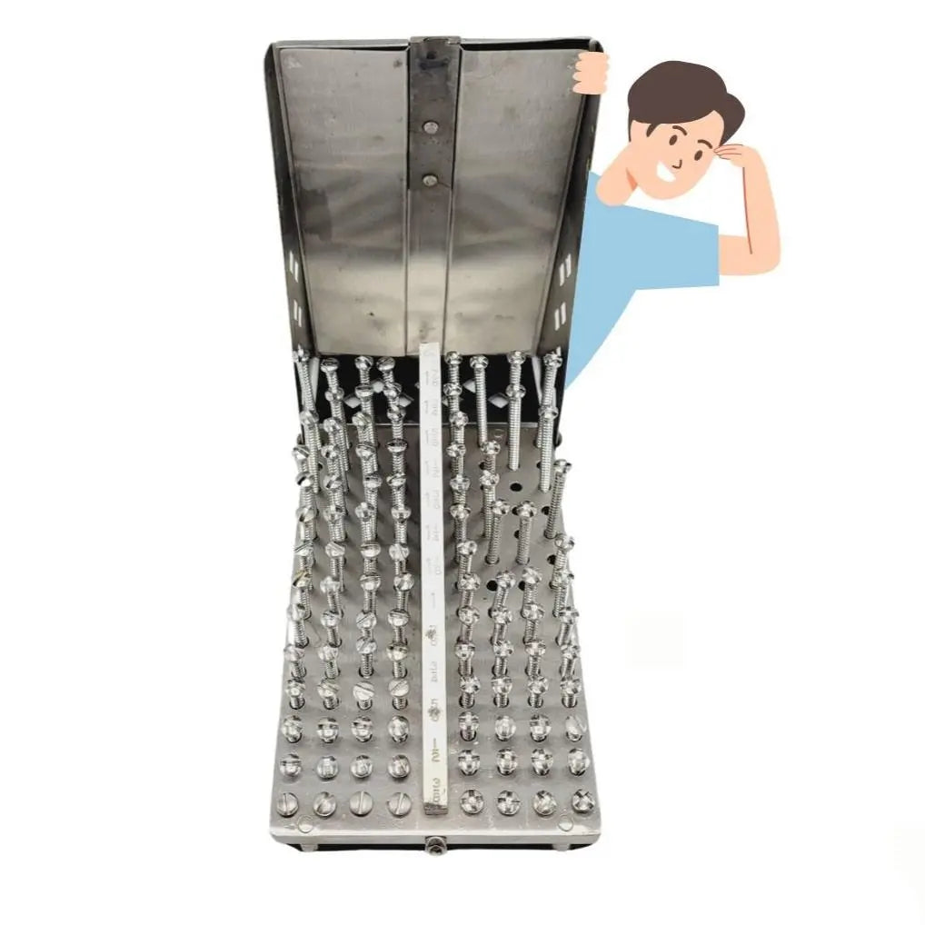 Zimmer 1012 Standard Bone Screw Case w/ 3.5mm Screws 5-1/2" Zimmer