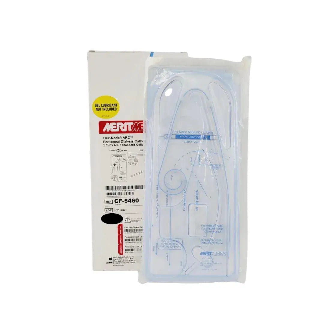 Merit Medical CF-5460 Flex Neck ARC Peritoneal Dialysis Catheter 2 Cuff Adult Merit Medical