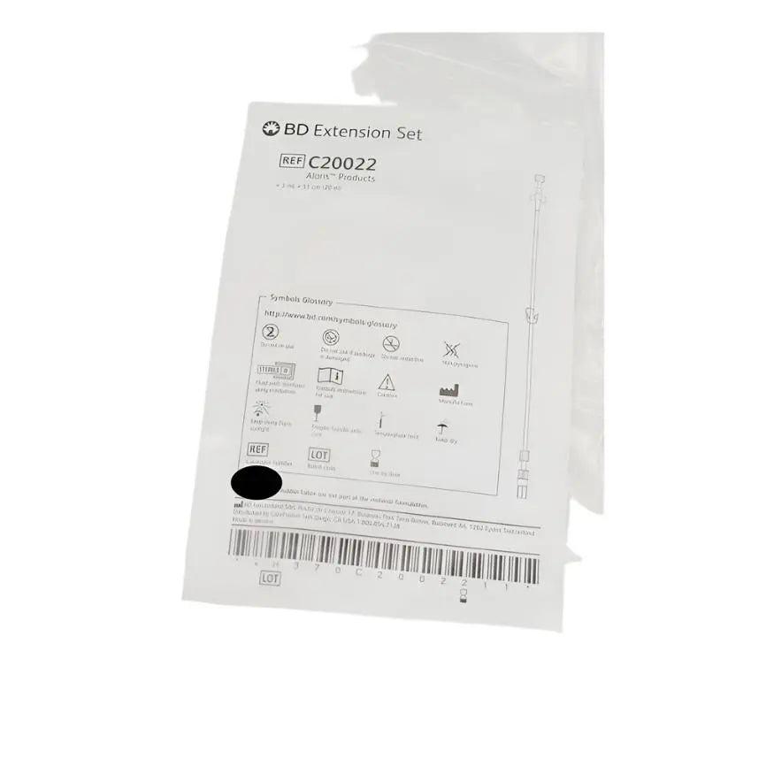 BD C20022 Alaris IV Extension Set 3 ml - 51cm 20" Box of 72 EXP: 04/25 Short Dated BD