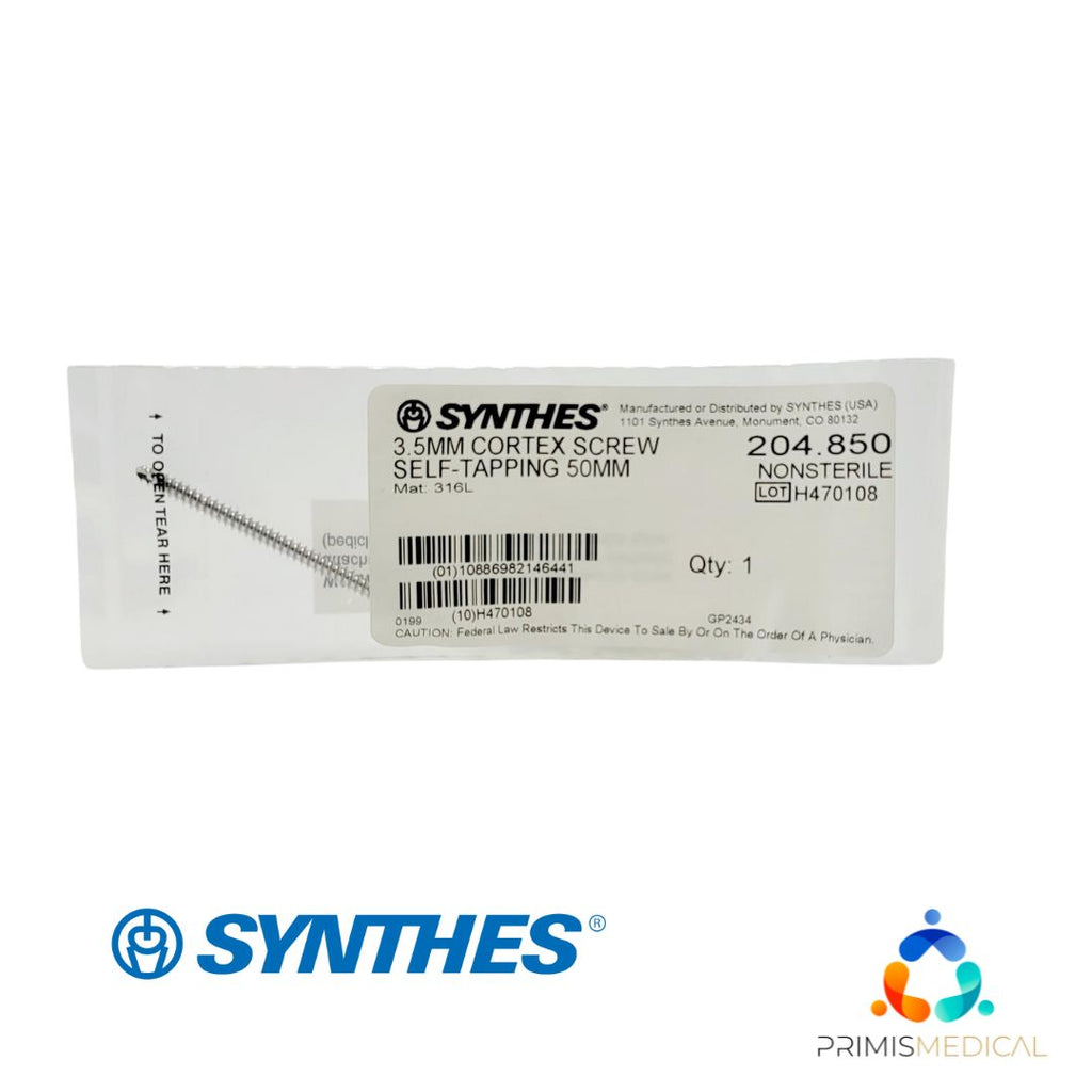 Synthes 204.850 3.5mm Cortex Screw Self-Tapping 50mm
