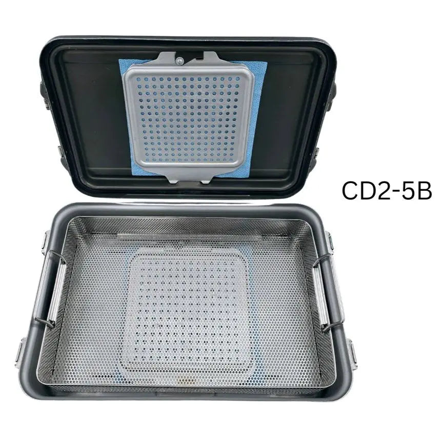V. Mueller CD2-5B Genesis Mid-Length Sterilization Container w/ Lid & Tray 5" V. Mueller