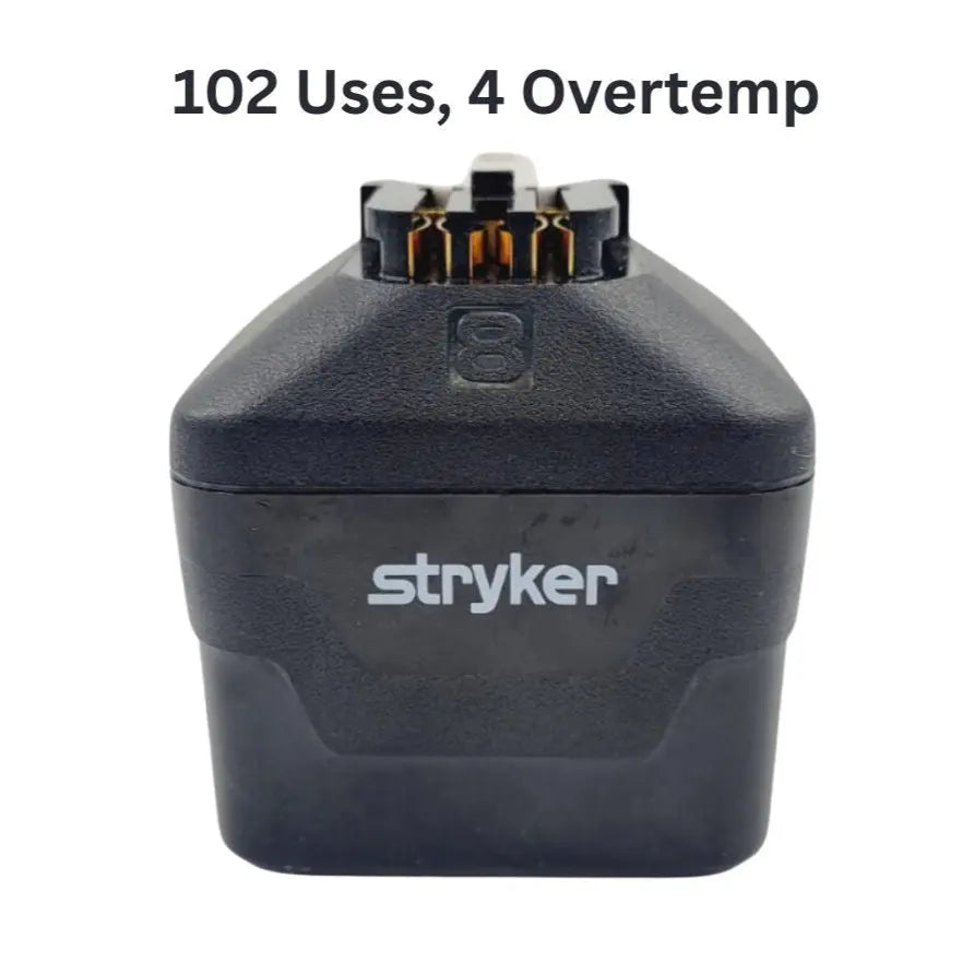 Stryker 8215-000-000 System 8 Large Battery Pack w/ Over Temp History 102 Uses Stryker