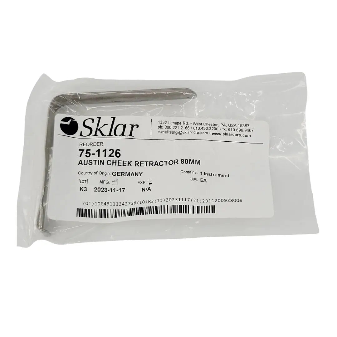 Sklar 75-1126 Austin Cheek Retractor 80mm Angled 90° 3-1/8" Sklar