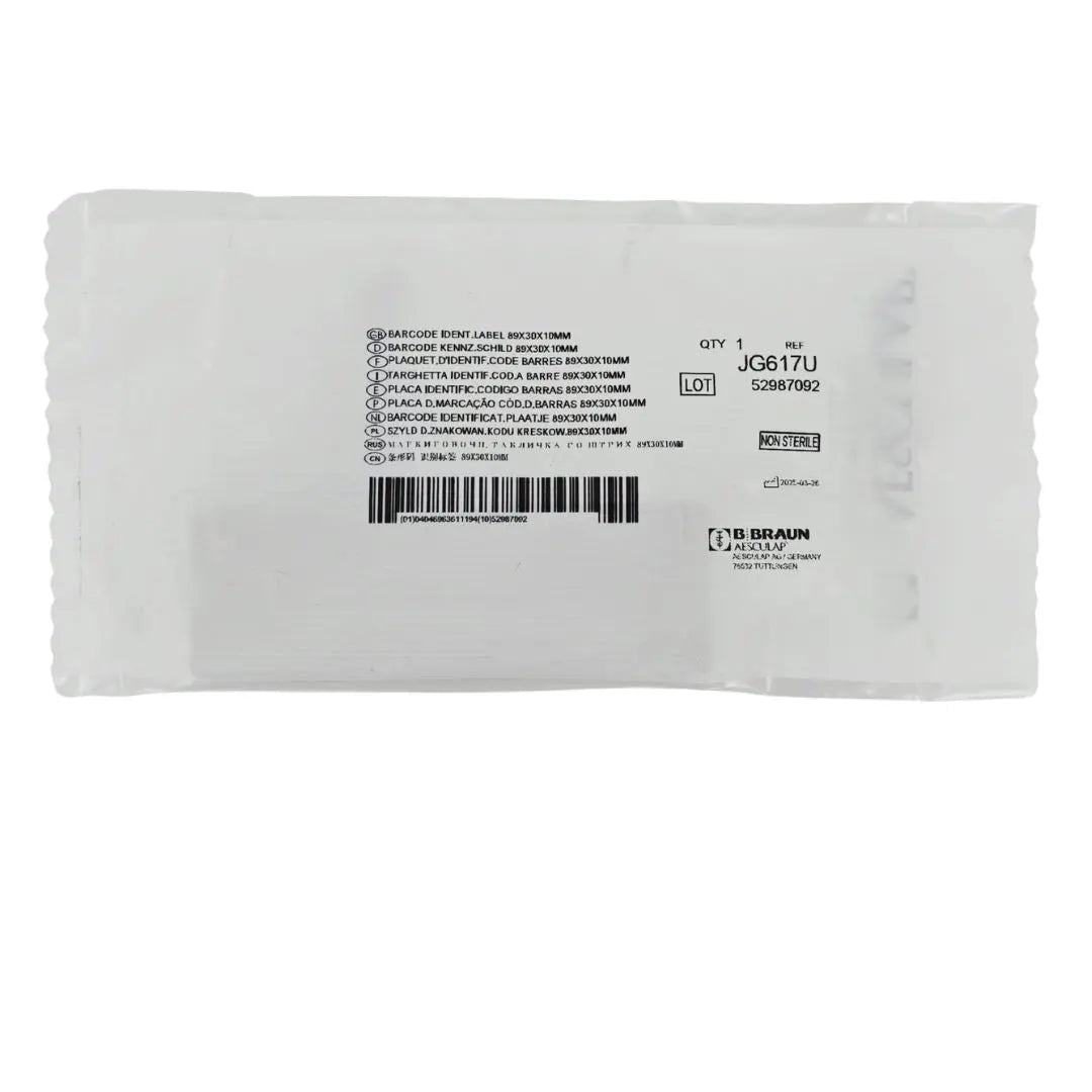 Aesculap JG617U Sterilization Barcode Identification Label 89mm x 30mm x 10mm Primis Medical