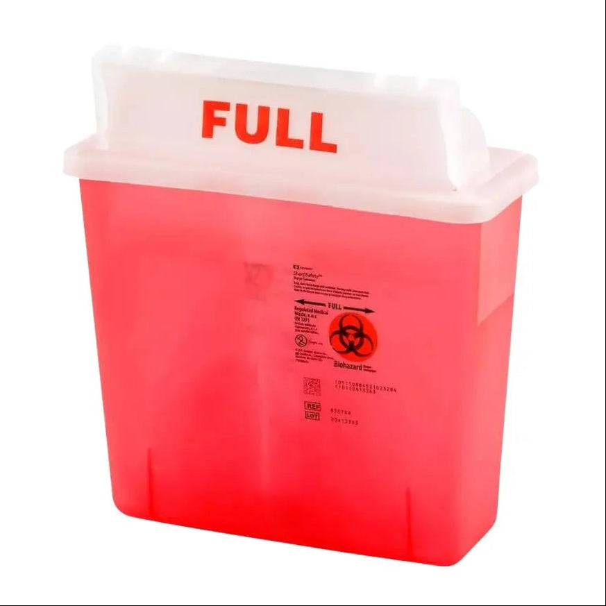 Covidien 8507SA SharpSafety Safety In Room Sharps Container 5qt CS/20 Primis Medical