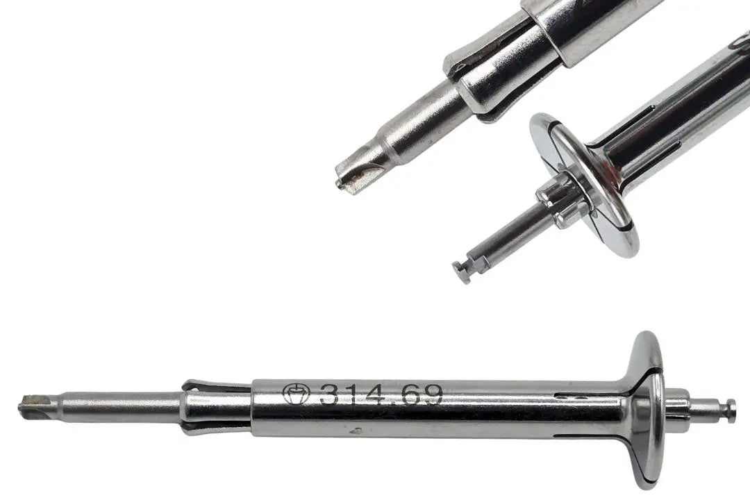 Synthes 314.69 Cruciform Screwdriver Shaft with Holding Sleeve 2.0mm SS Primis Medical