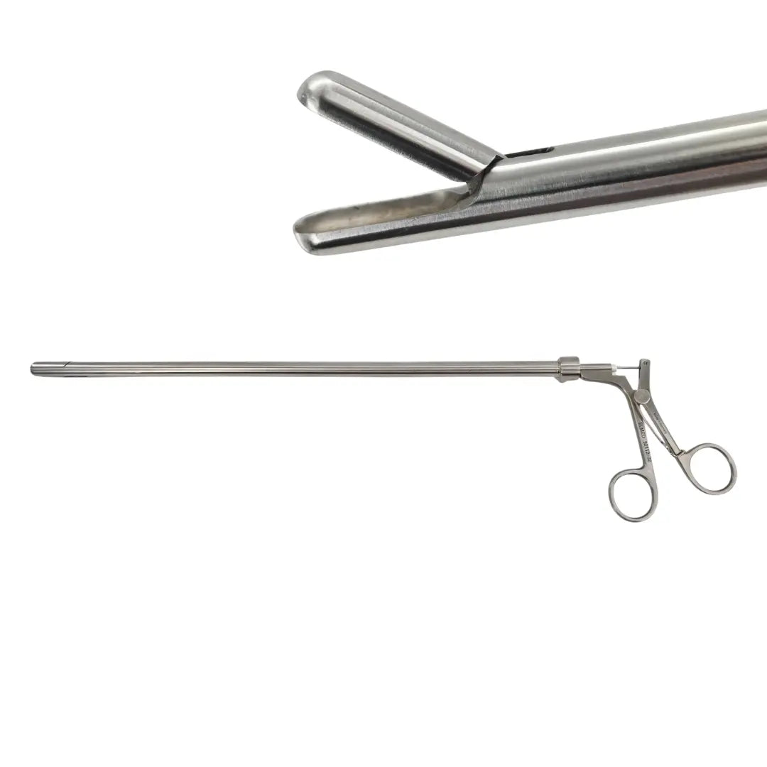 Elmed 52112-02 10mm Laparoscopic Spoon Forceps Rigid One-Piece Non-Rotating 17" Primis Medical