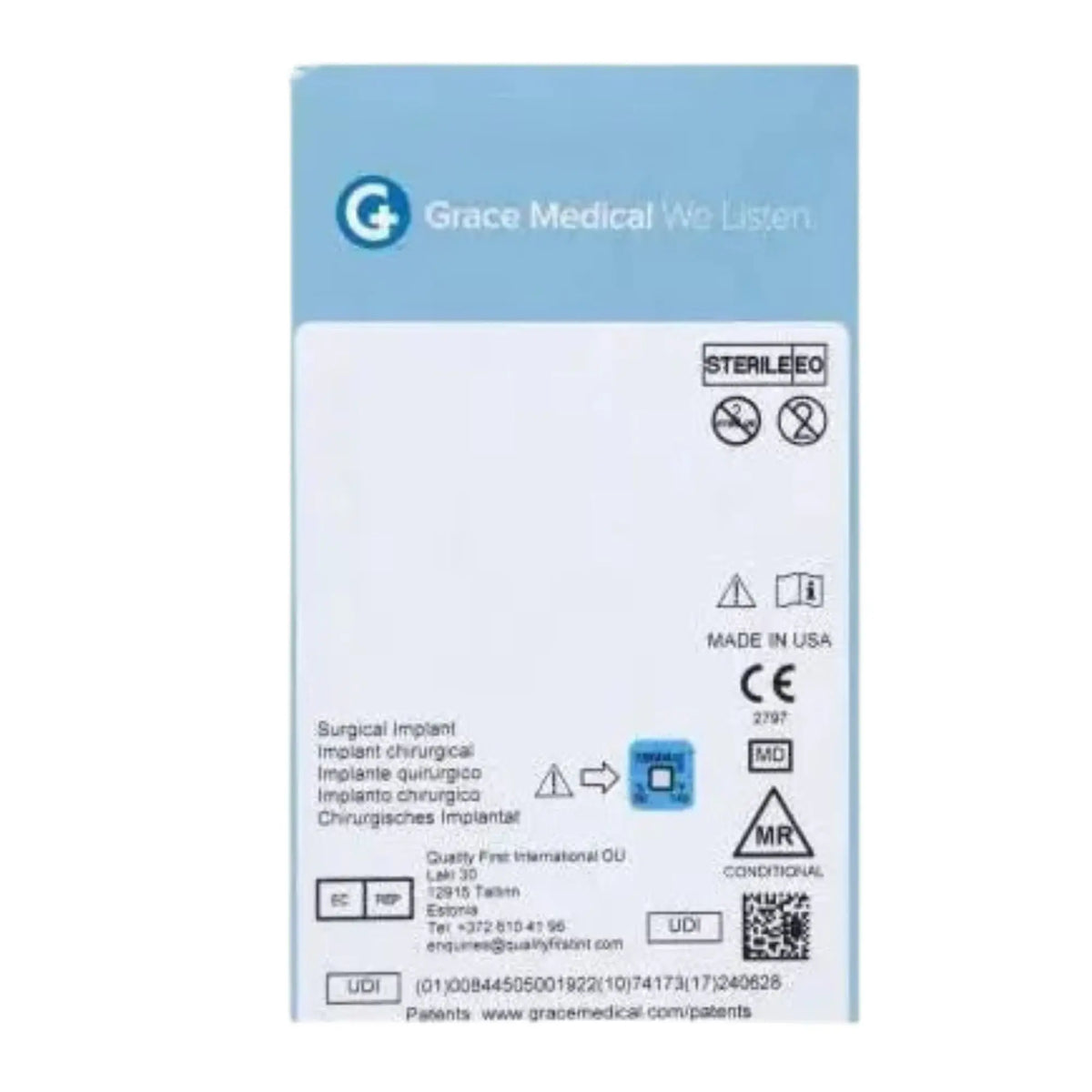 Grace Medical 510-061C Paparella Ventilation Tube with Tab 1.14mm ID Silicone BX/5 Grace Medical