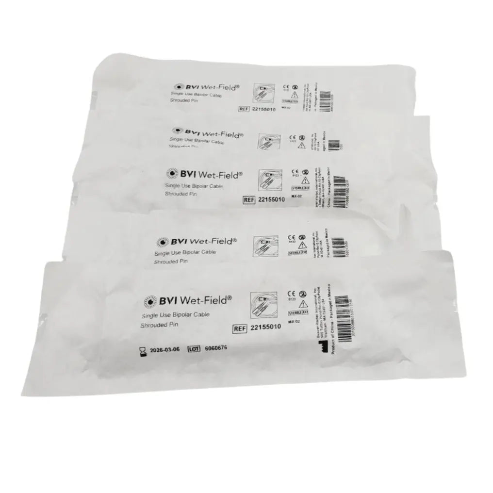 BVI 22155010 Wet Field Shrouded Pin Bipolar Cable Pack of 5 BVI