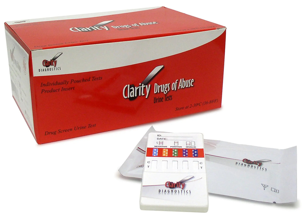 Clarity CD-DOA-154/254 Dip Card Drug Test 5 Panel 25/bx Clarity Diagnostics