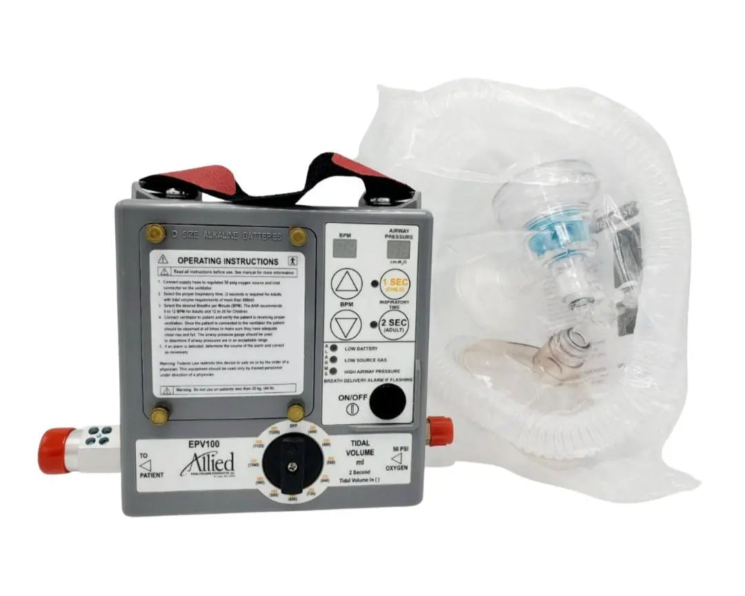 Allied Medical EPV100 Portable Ventilator with Breath Assistant Control & Circuit Certified Allied Medical