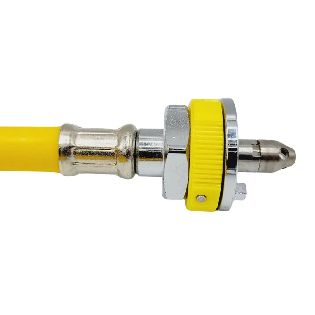 Amvex HS-12U Yellow Air Gas Supply Hose w/ Quick Connect 1/4" 250 PSI 10Ft Amvex