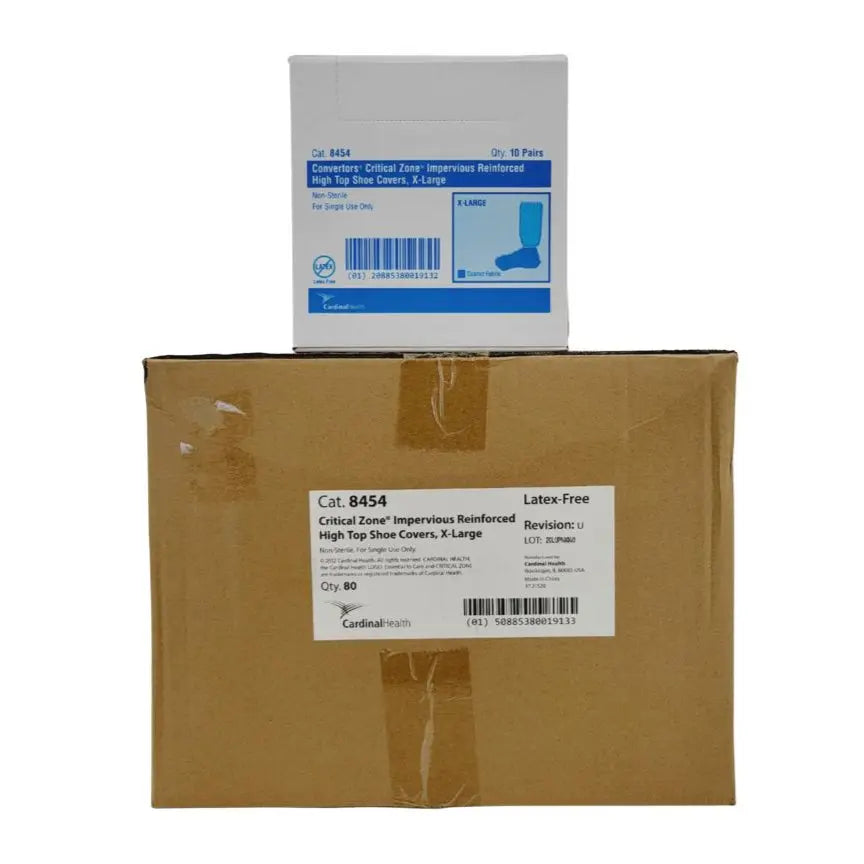 Cardinal Health 8454 High Top Shoe Covers X-Large Latex Free 80/CS Cardinal Health
