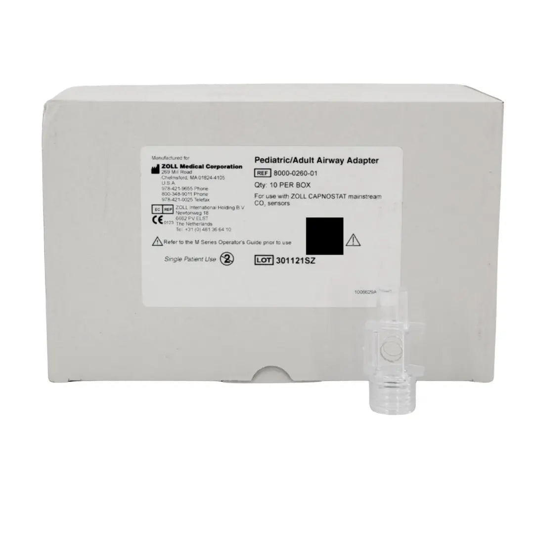 Zoll Medical 8000-0260-01 Pediatric Adult Airway Adapter 10 Per Box Zoll
