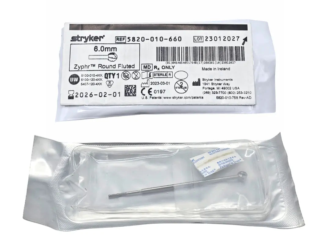 Stryker 5820-010-660 Zyphr Round Fluted 6.0mm Exp 2026-02-01 NEW Stryker