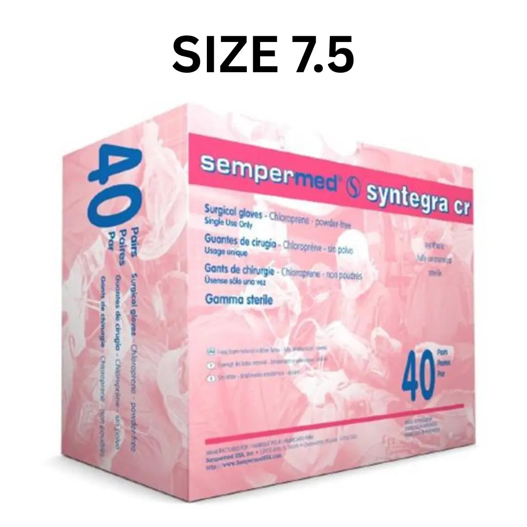 Sempermed Chloroprene Surgical Gloves Latex Free Size's 6.5, 7, 7.5, 8 Box of 40 Primis Medical