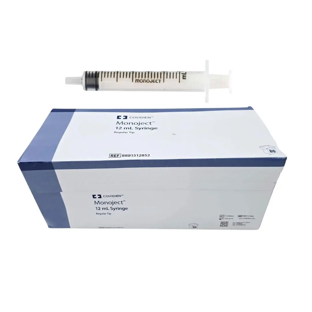 Cardinal Health 8881512852 Monoject 12mL Syringe Regular Tip Box Of 80 Cardinal Health