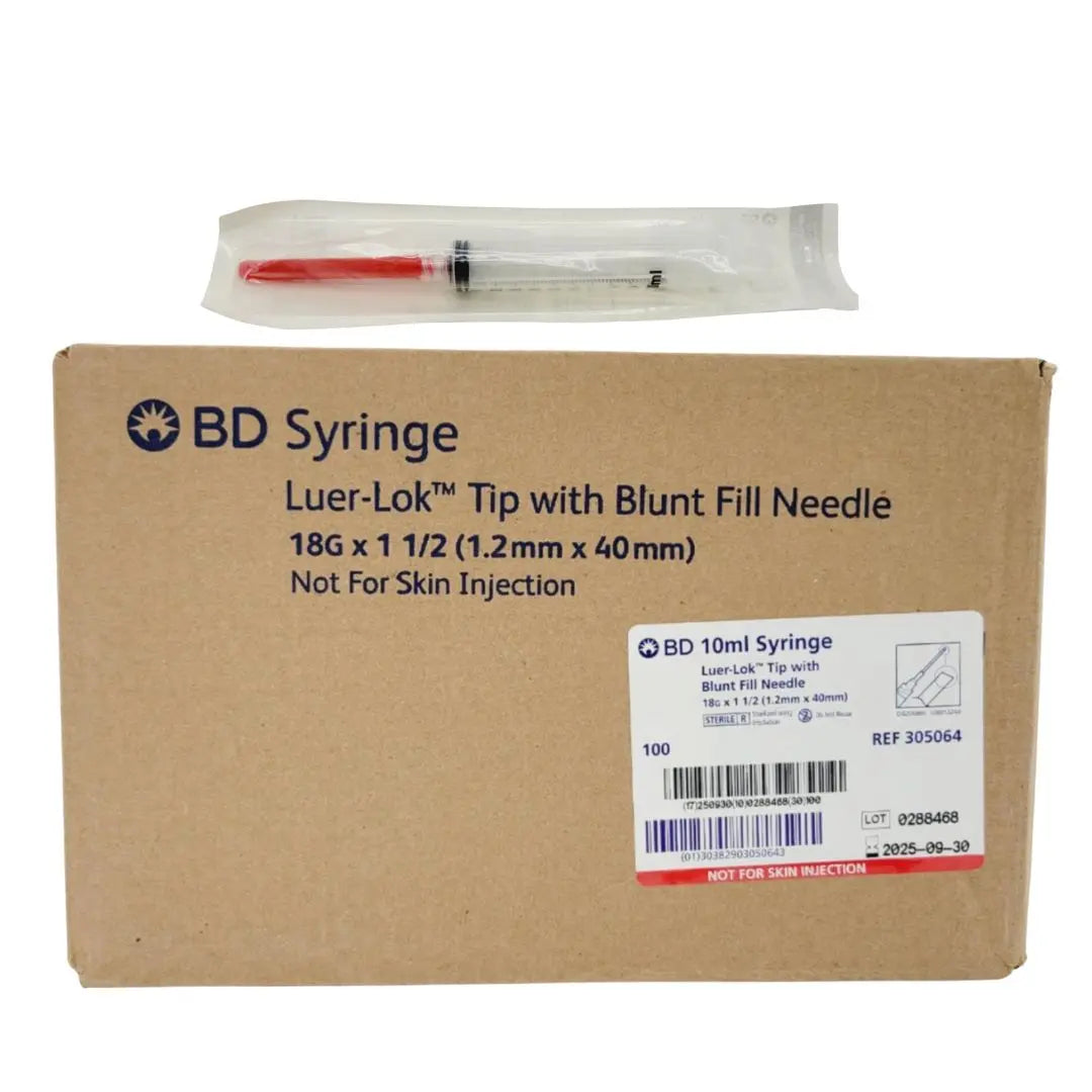 BD 305064 10ml Syringe LuerLok Tip w/ Blunt Fill Needle 09/30/2025