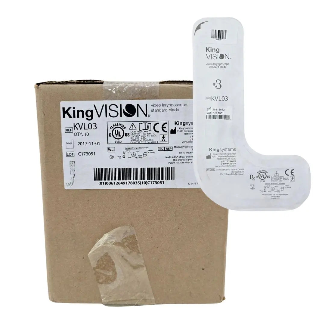 King Vision KVL03 Standard Disposable Blade, Size 3 (without Channel) Case of 10 King Systems