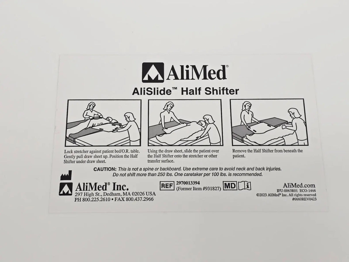 AliMed 2970013394 AliSlide Half Shifter Transfer Board AliMed