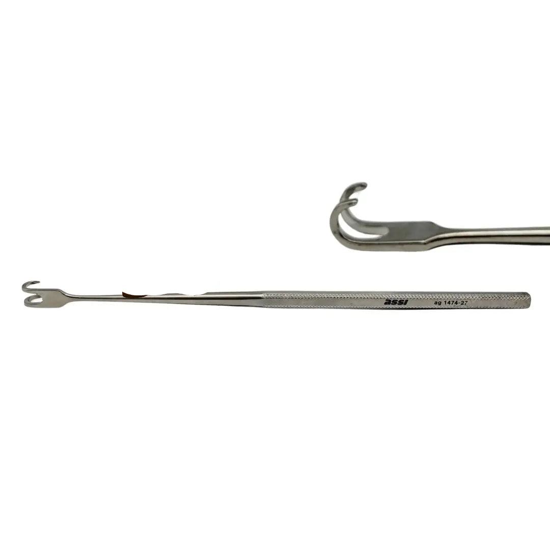 ASSI 1474-27 Joseph Double Prong Skin Hooks Blunt 7" ASSI