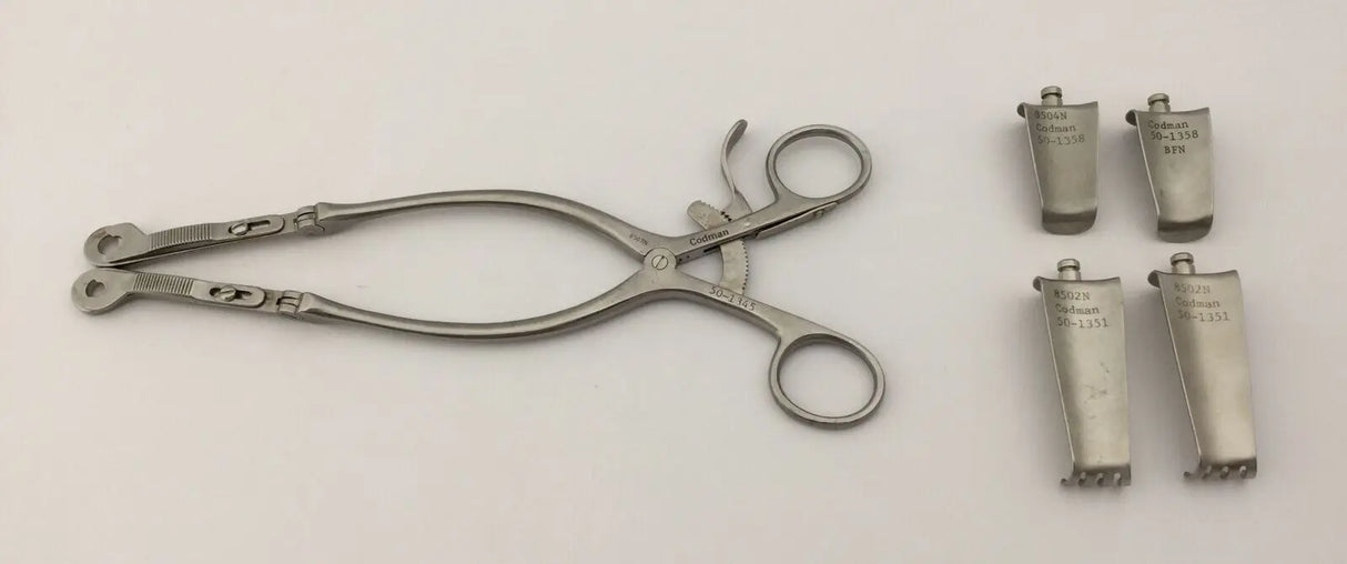 Codman 50-1345 Cloward Large Cervical Retractor with 50-1351 & 50-1358 Blades Codman