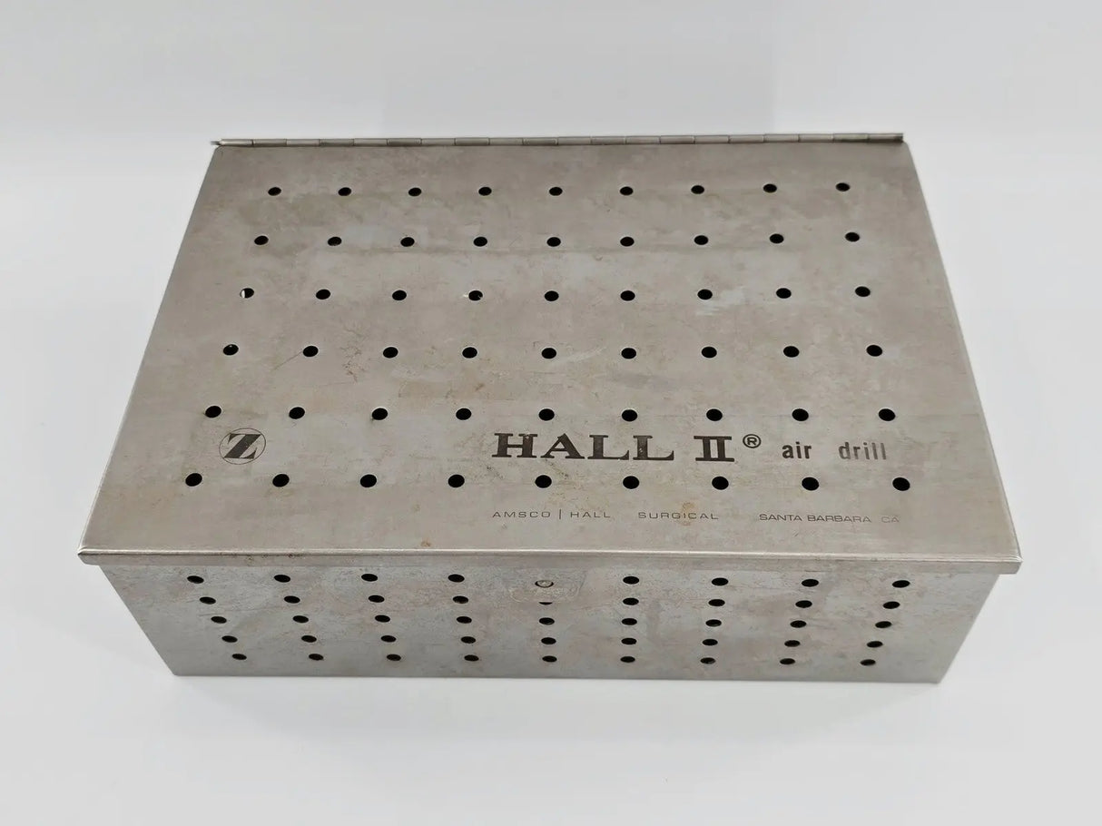 Hall II Air Drill Handpiece Sterilization Container w/ Lid 10-1/4" x 7" x 3-1/2" Hall