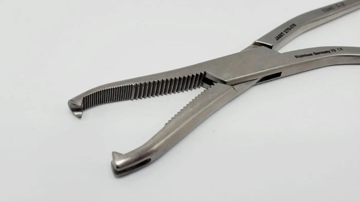 Jarit 270-176 Dingman Cartilage Clamp Heavy 3/16" x 1/2" Angled on Side 7-1/4" Jarit