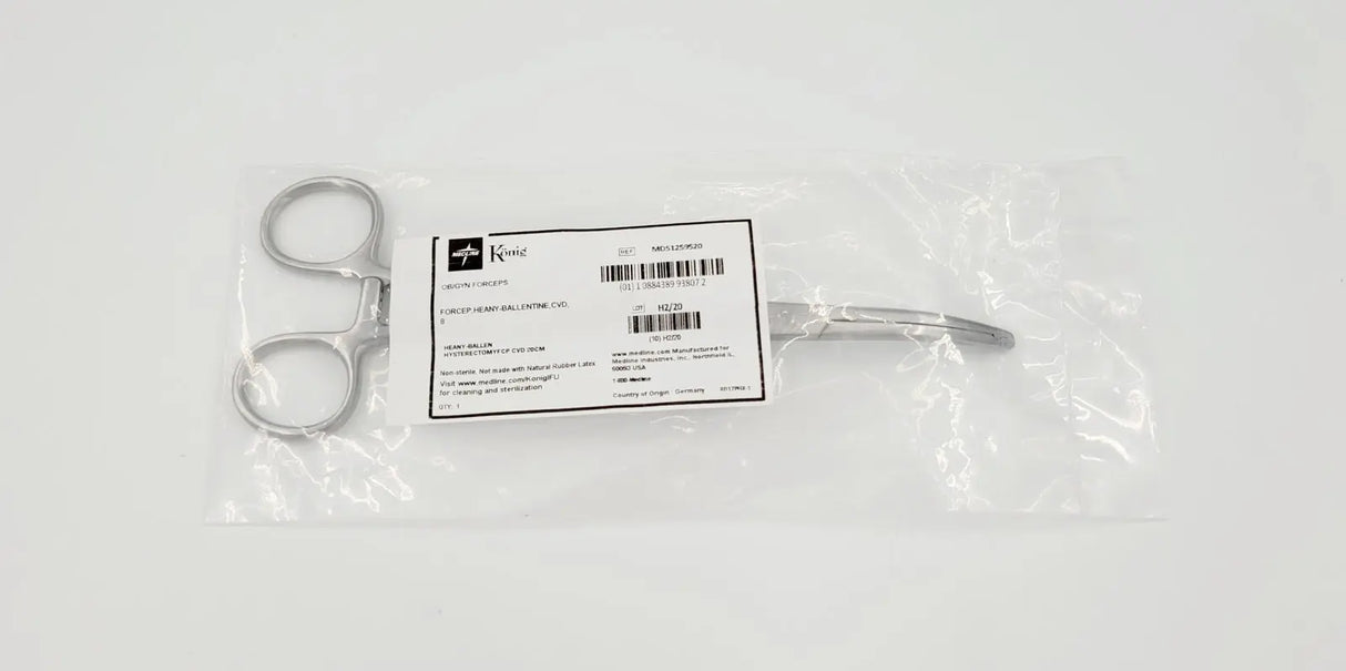 Medline Konig MDS1259520 Heany-Ballentine Curved Uterine Forceps 8" (NEW) Medline