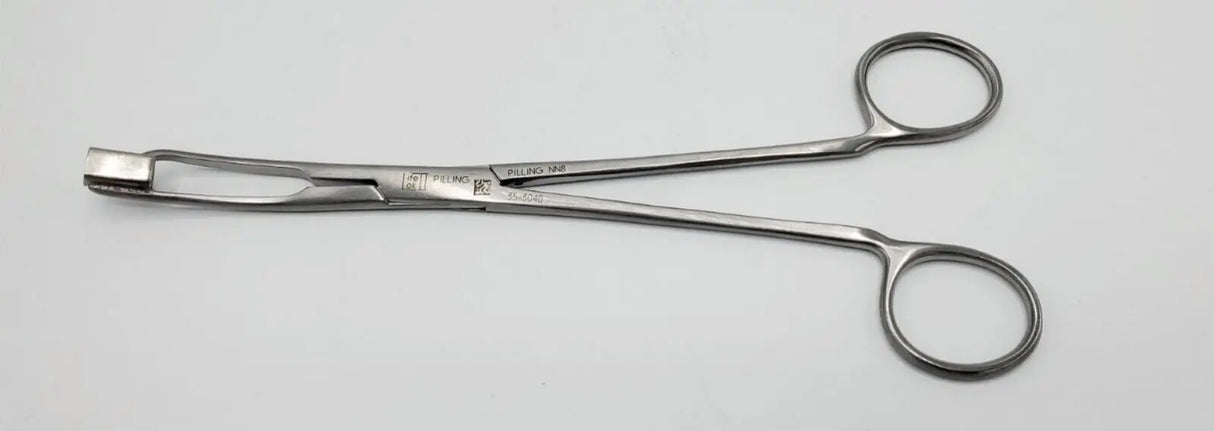 Pilling 35-3040 Satinsky Clamp 1-1/4" DeBakey Jaw 7-1/2" Excellent Condition Pilling