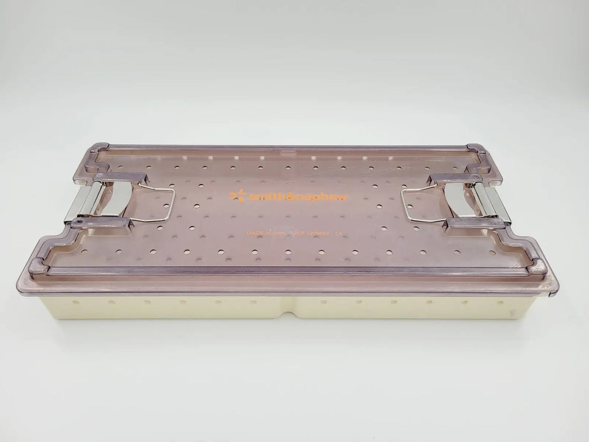 Smith & Nephew 7205683 Endoscopy Sterilization Case w/ Lid 21" x 9-3/4" x 2-3/4" Smith & Nephew