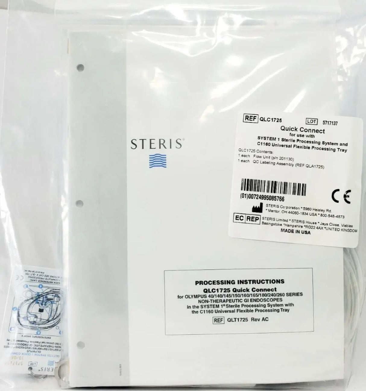 Steris QLC1725 Quick Connect Assembly for Olympus GI Endoscopes - New Steris