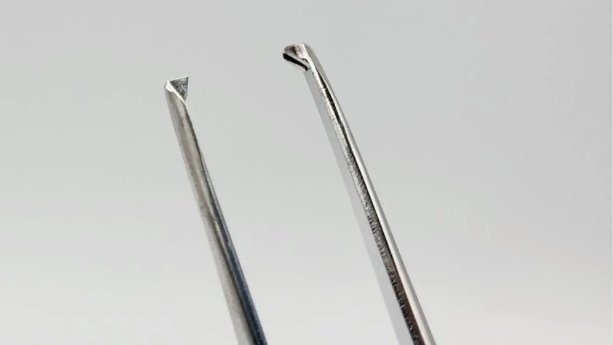 Tweezers 1 x 2 Teeth Straight 5-1/2" Stainless Steel Lot of 5 Unbranded
