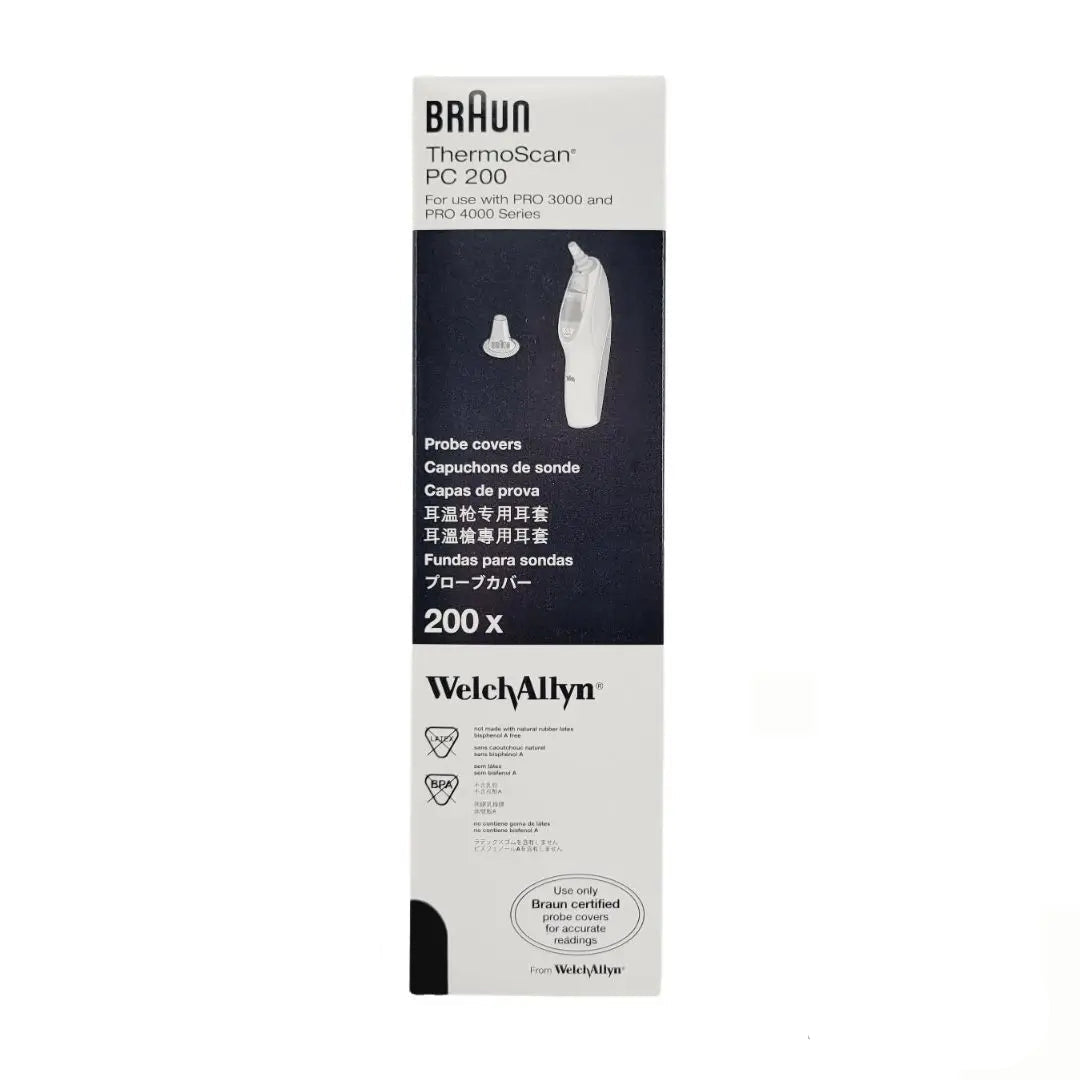 Welch Allyn Braun Thermoscan Probe Covers PRO 3000 & Pro 4000 Series Box of 200 Welch Allyn
