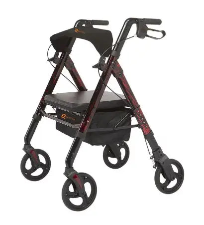 Regal - Bariatric Aluminum 4 Wheel Rollator with Universal Height Adjustment up to 450 lbs. (In store pick up) Rhythm