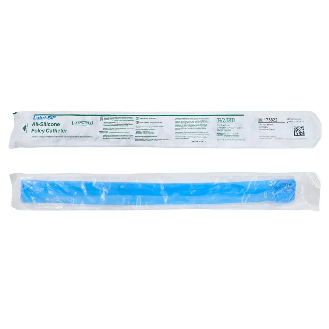 Bard 175822 Lubri-Sil All-Silicone Foley Catheter 22Fr. 5cc Balloon Bard