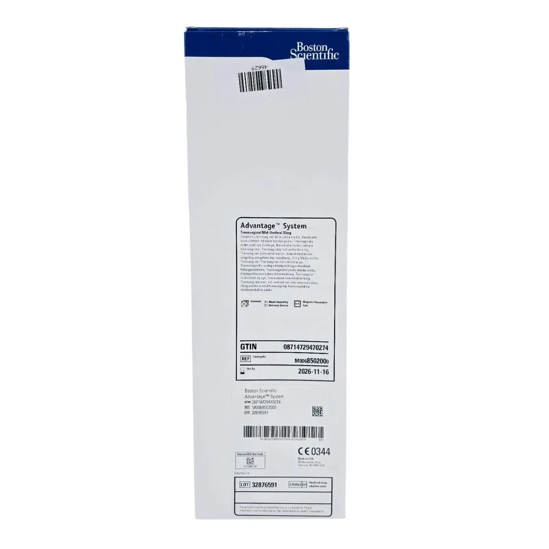 Boston Scientific M0068502000 Advantage System Transvaginal Mid-Urethral Sling Boston Scientific