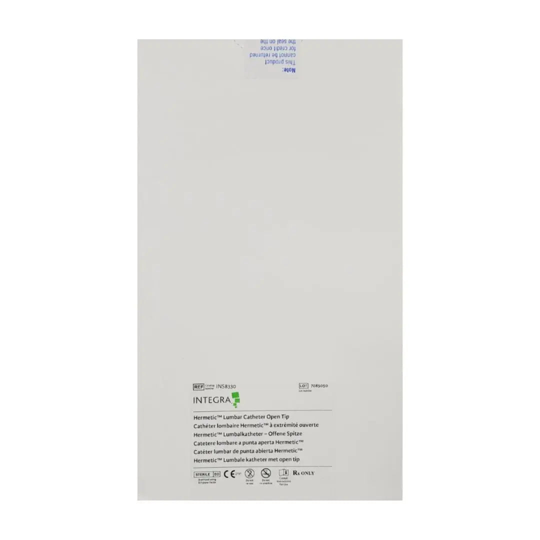 Integra Lifesciences INS-8330 Hermetic Lumbar Catheter Open Tip Integra