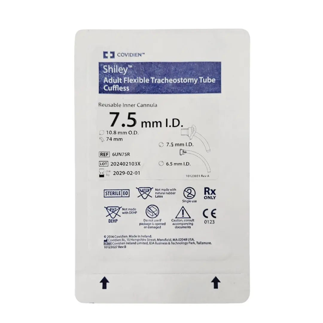 Covidien 6UN75R Adult Flexible Tracheostomy Tube Cuffless Inner Cannula Covidien