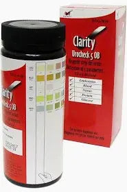 Clarity DTG 2/4/5/7/10 Parameter Urocheck Urine Reagent Test Strips 100/bx Clarity Diagnostics