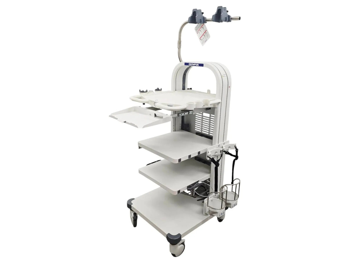 Olympus WM-NP2 Equipment Cart with MAJ-1641 LCD Monitor Arm OEM Workstation Primis Medical