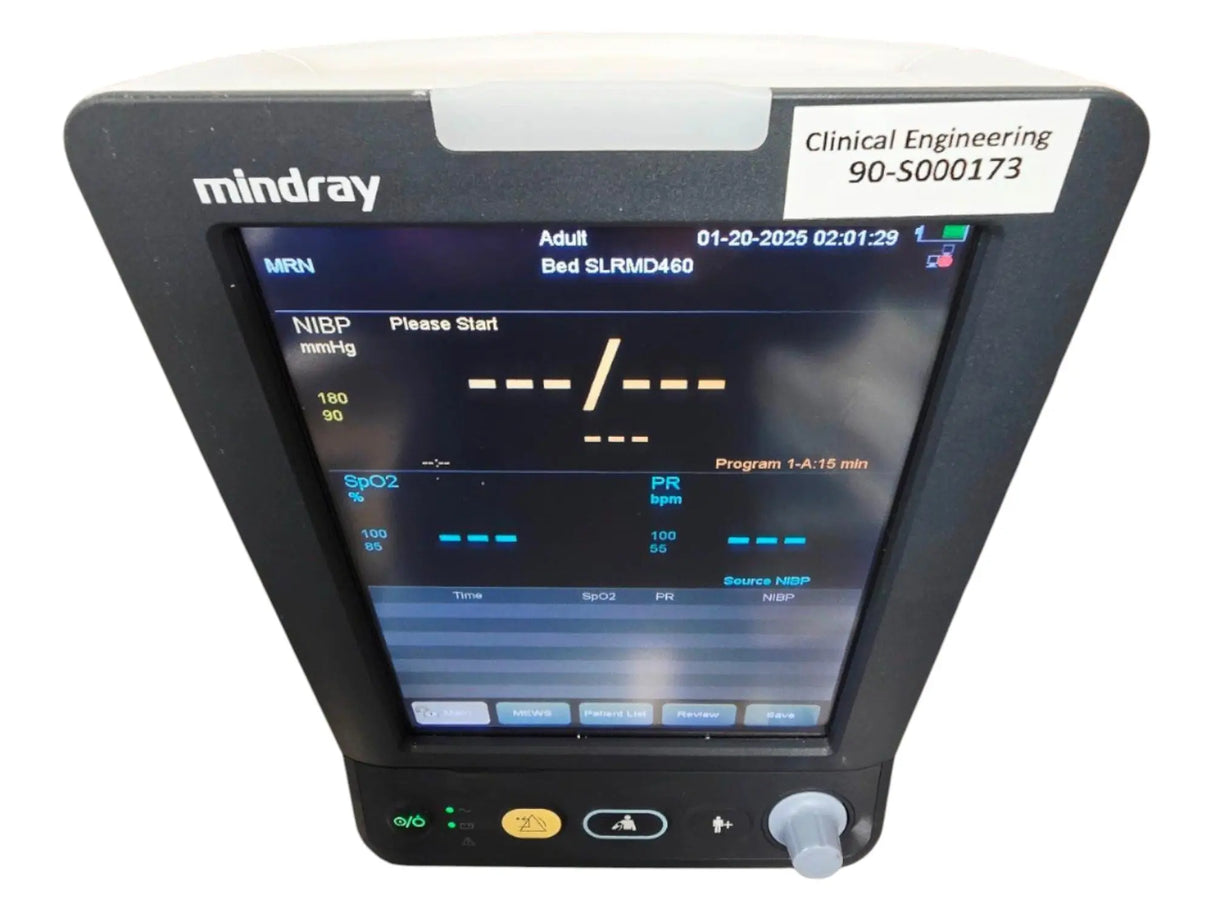 Mindray 6103F-PA00047 Vital Signs Monitor w/ Masimo SpO₂ & NIBP Accutorr 7 Mindray