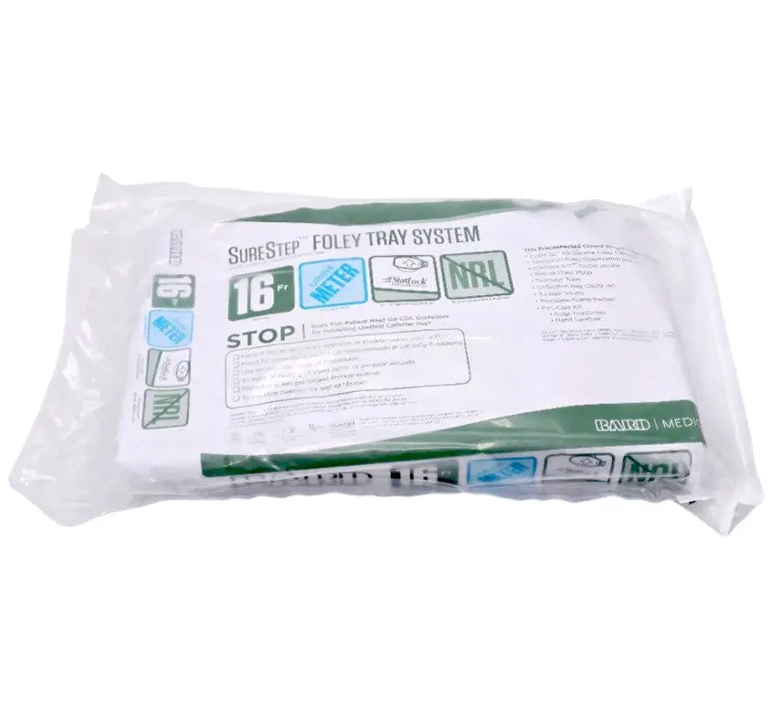 Bard A942216 SureStep Foley Catheter Tray w/ Lubri-Sil 350ml Urine Meter 16Fr Bard