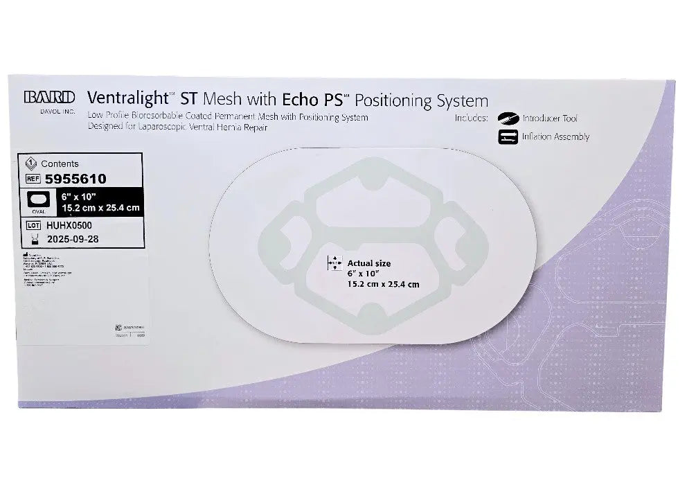Bard 5955610 Ventralight ST Mesh 6" x 10" with Echo PS Positioning System Sterile Bard