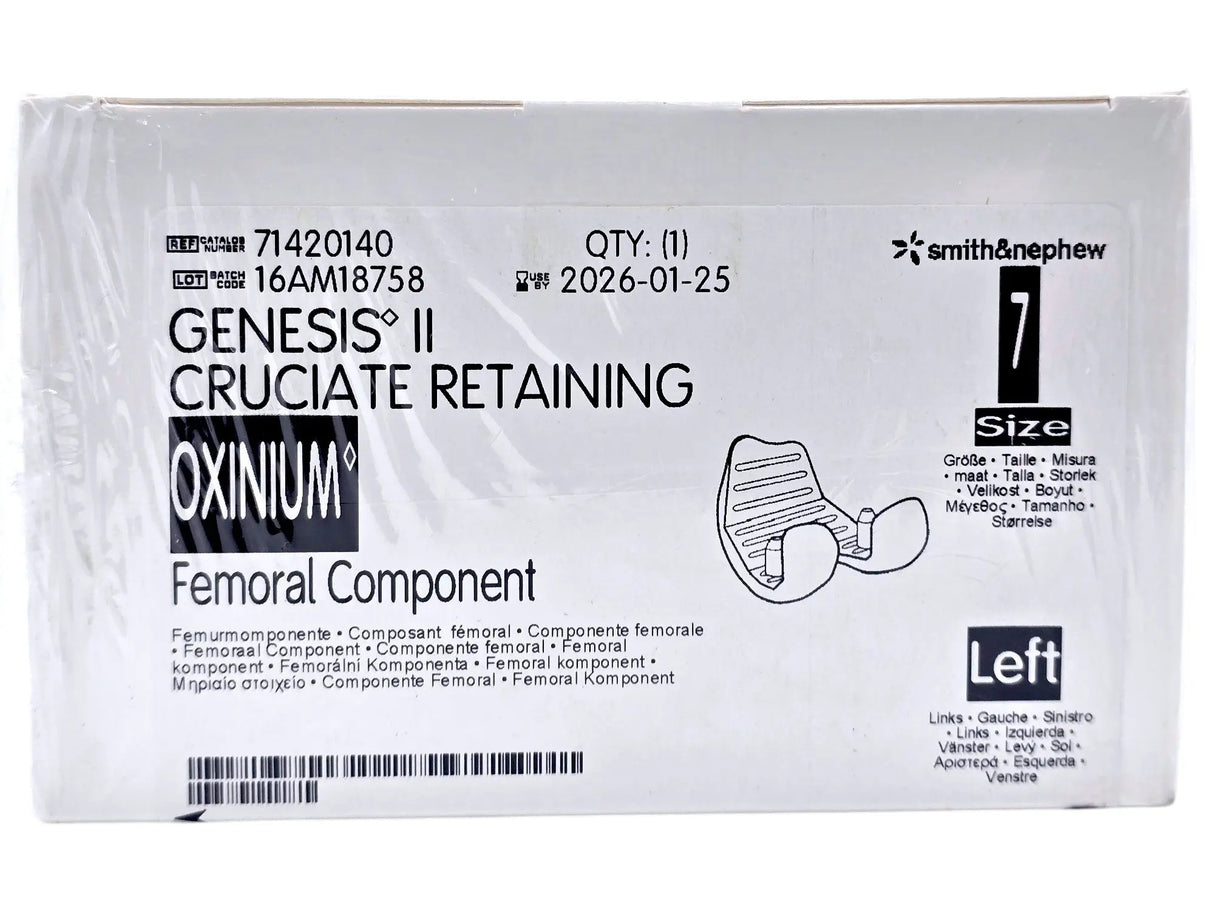 Smith & Nephew 71420140 Genesis II Oxinium Femoral Size 7 Left Smith & Nephew, Inc.