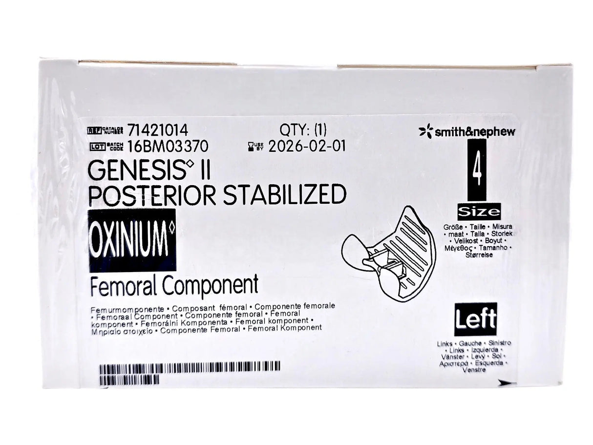 Smith & Nephew 71421014 Genesis II Oxinium Posterior Stabilized Femoral Left Size 4 Smith & Nephew, Inc.