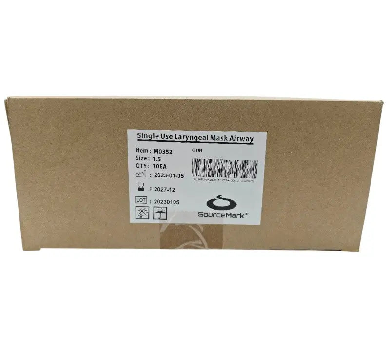 SourceMark M0352 Laryngeal Mask Airway Size 1.5 7 mL Silicone Box of 10 SourceMark