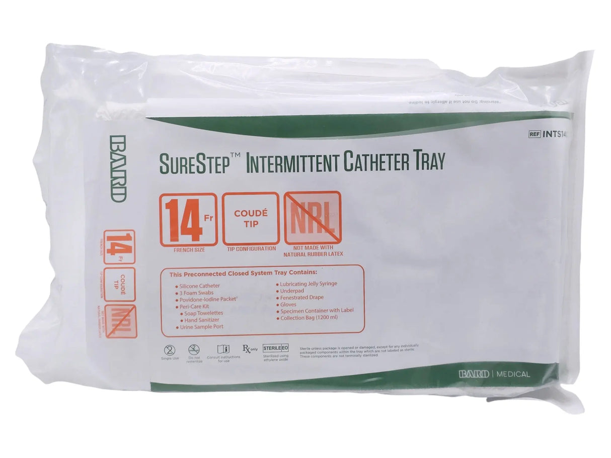 Bard INTS14C Surestep Intermittent Catheter Tray 14Fr Bard