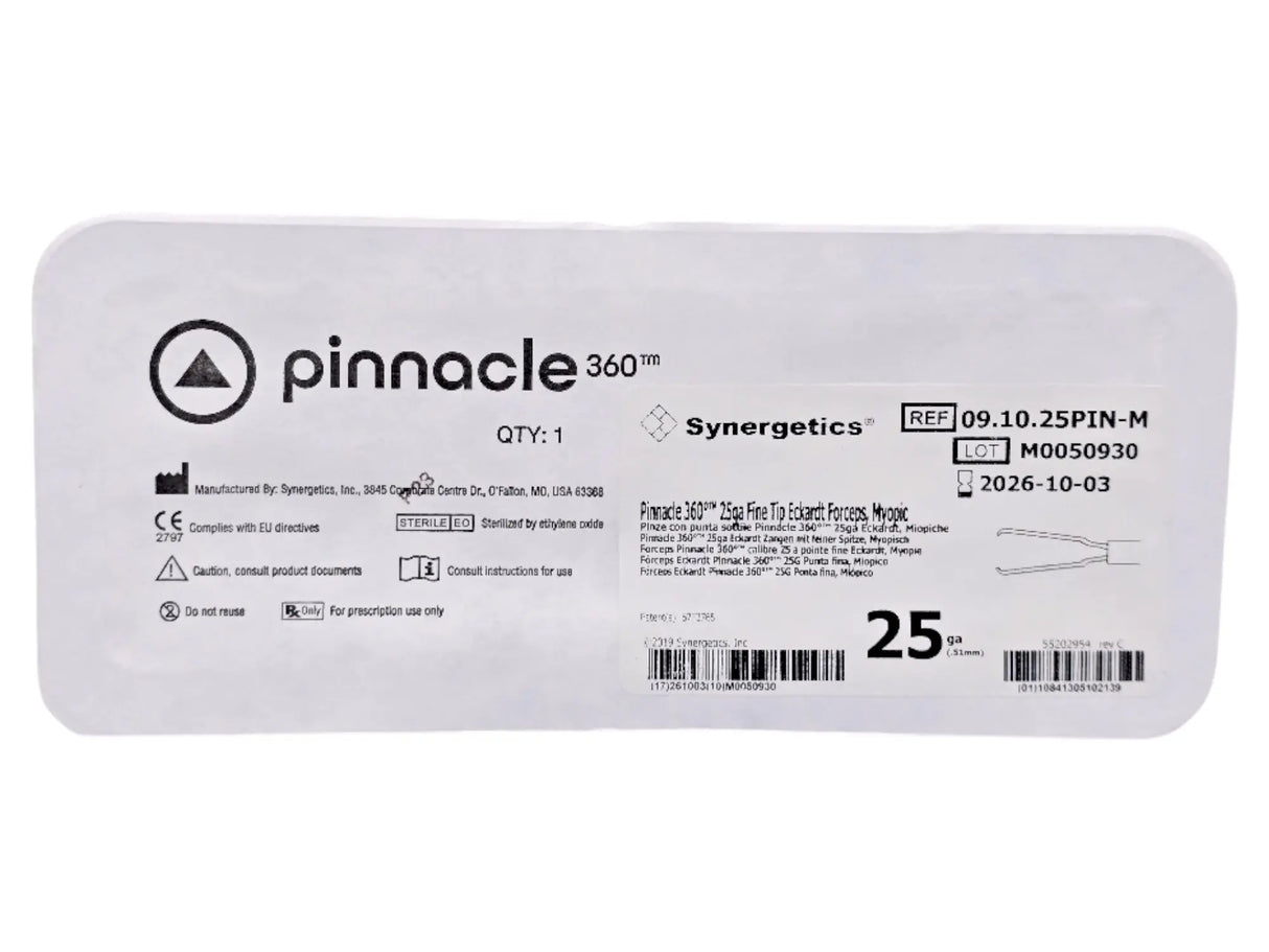 Synergetics 09.10.25PIN-M Pinnacle 360° 25-G Fine Tip Eckardt Forceps Synergetics
